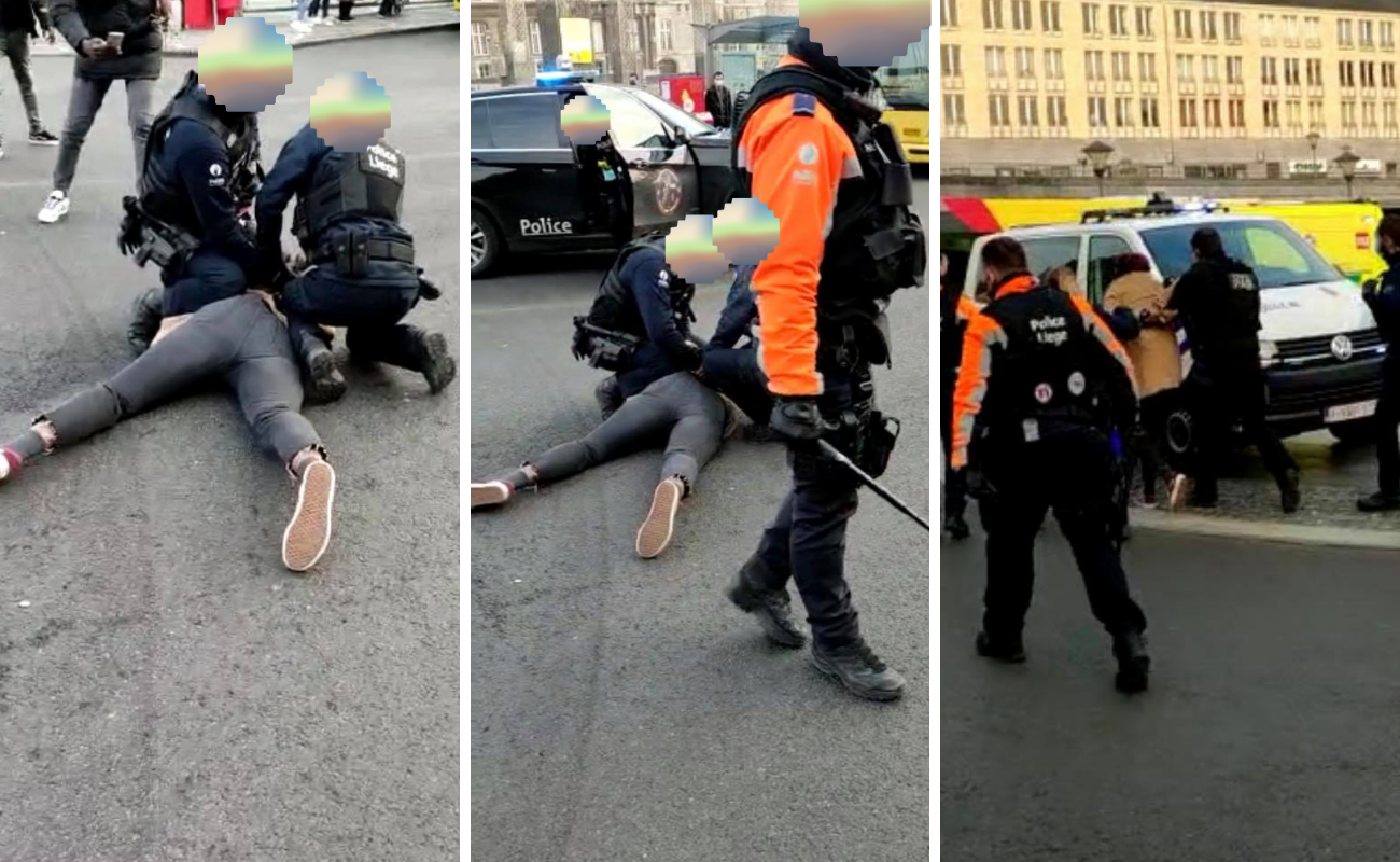 Arrestation place Saint-Lambert - Montage Boulettes Magazine