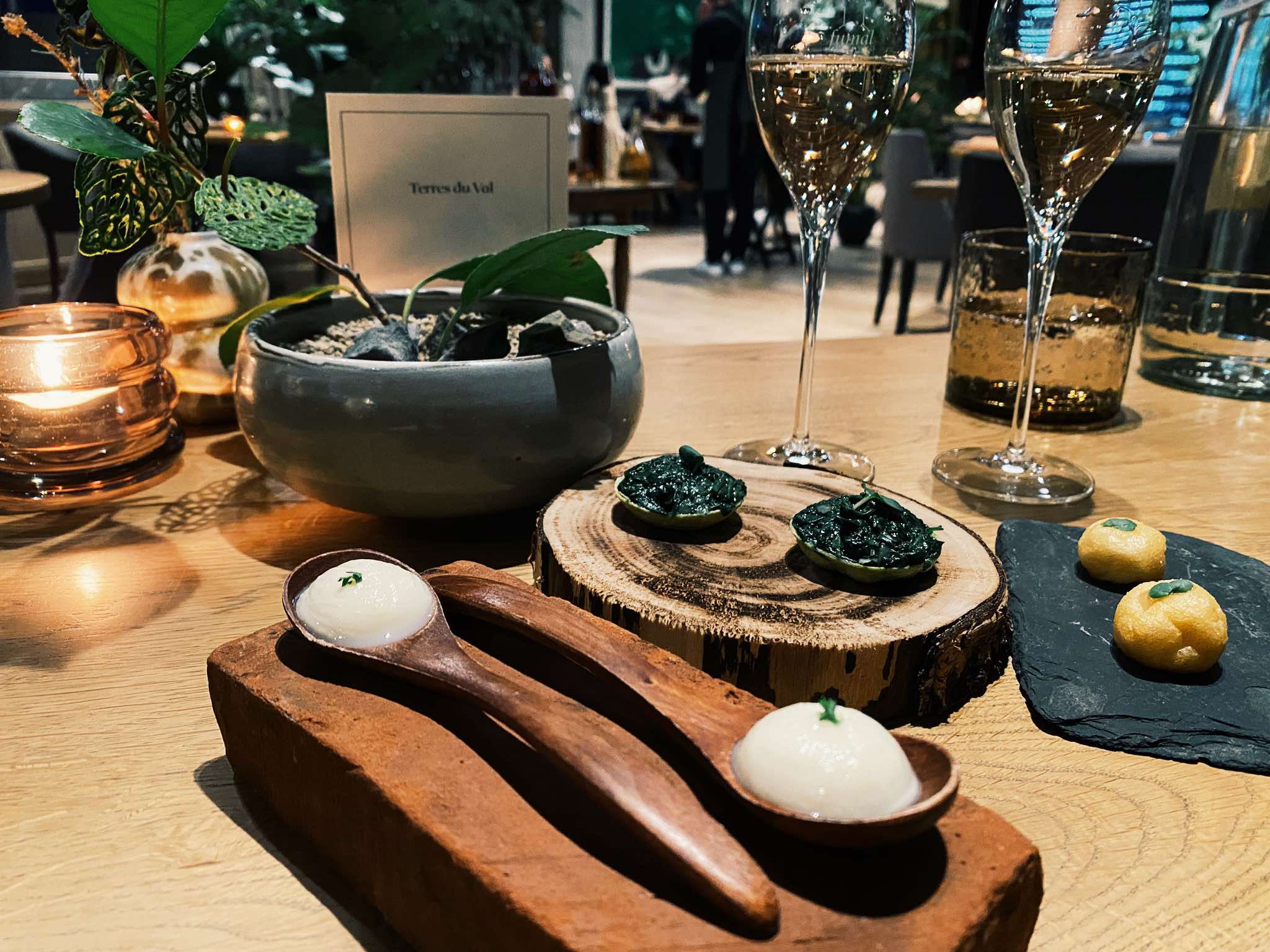 Mises en bouche restaurant Pollen Naxhelet Wanze